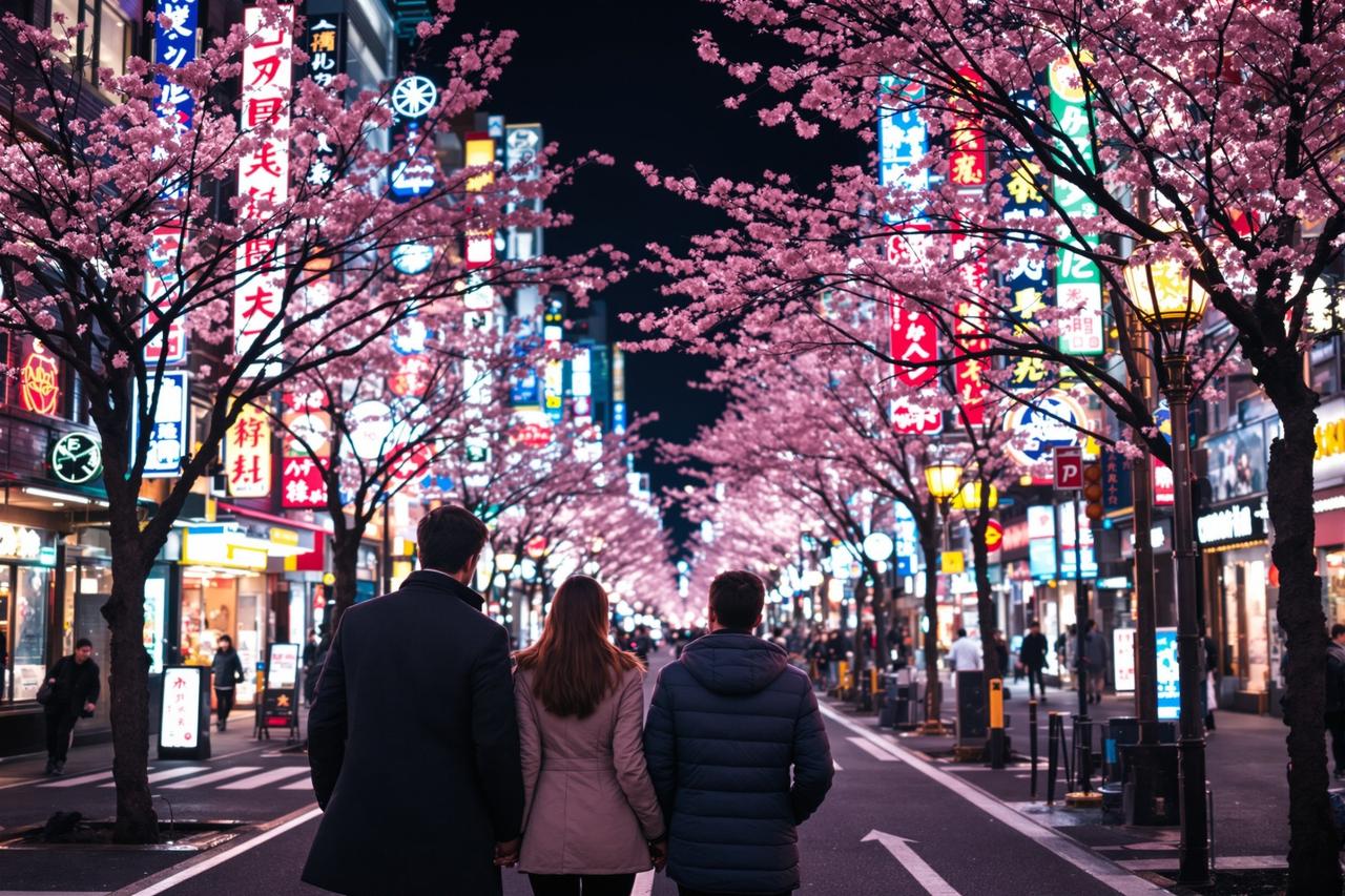 某歌手被拍到与模特女友同游日本